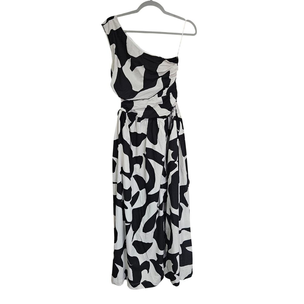 Abercrombie & Fitch Fiore One Shoulder Maxi CutOut High Slit Dress Pockets Small